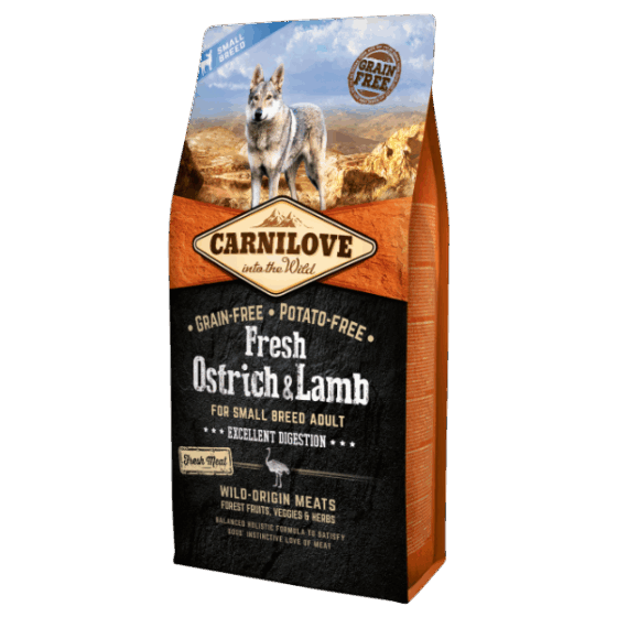 Fresh Ostrich & Lamb Dog Food for Small Breeds