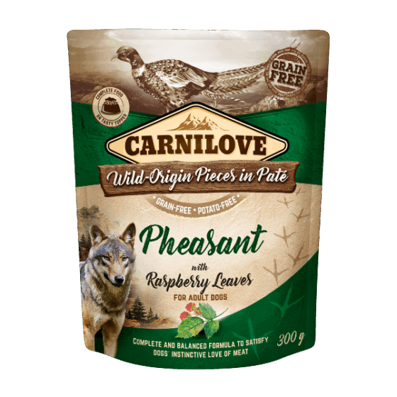 Pheasant with Raspberry Leaves Wet Dog Food