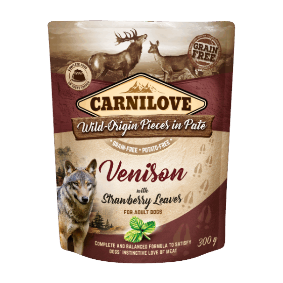 Venison with Strawberry Leaves Wet Dog Food