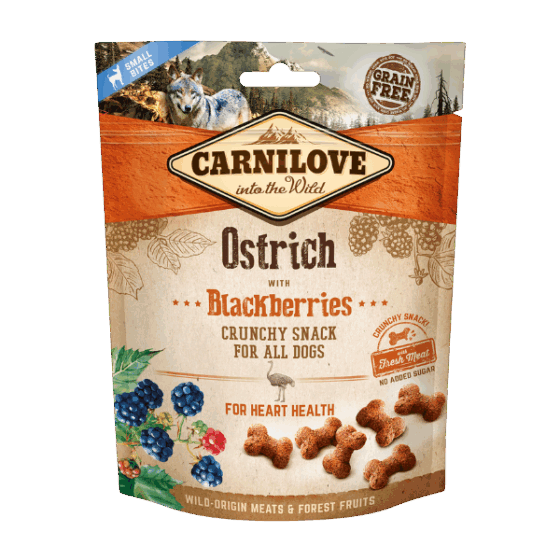 Ostrich with Blackberries Crunchy Dog Treats