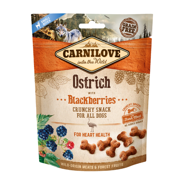 Ostrich with Blackberries Crunchy Dog Treats