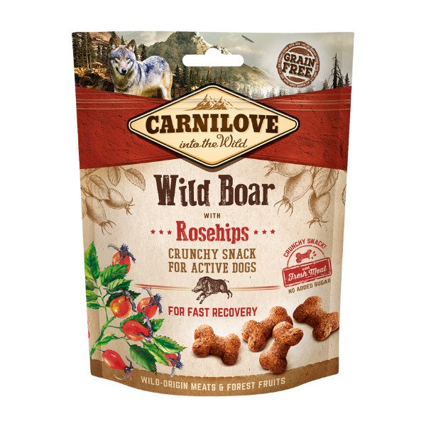 Wild Boar with Rosehips Crunchy Dog Treats