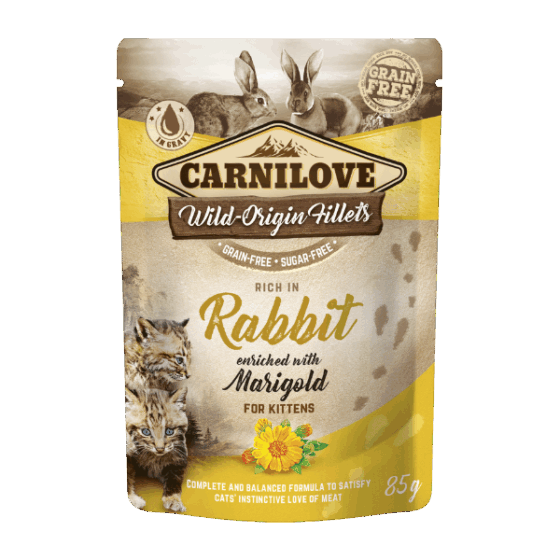 Rich in Rabbit Enriched with Marigold Wet Cat Food for Kittens