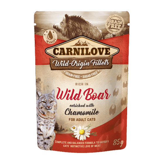 Rich in Wild Boar Enriched with Chamomile Wet Cat Food