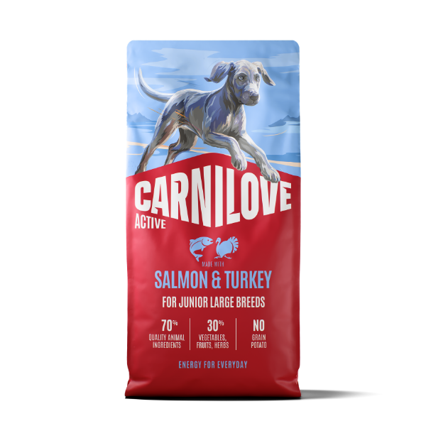 Carnilove ACTIVE Salmon & Turkey Dog Food for Junior Large Breeds
