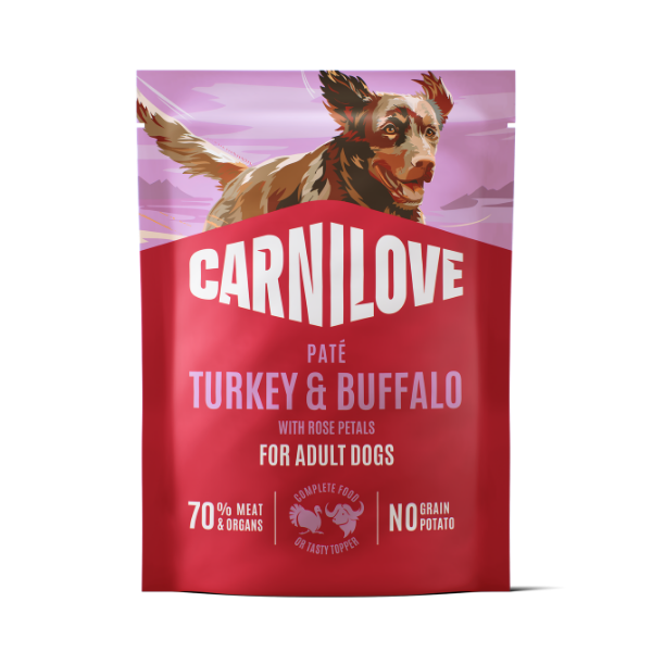 Carnilove Dog Pouch Paté Turkey & Buffalo with Rose Petals